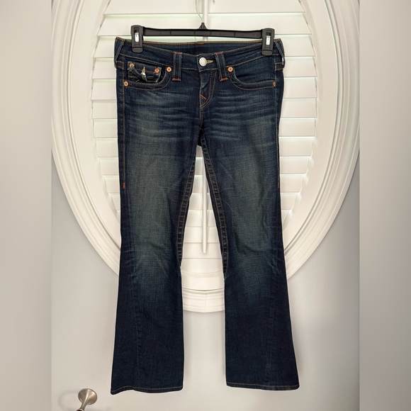 TRUE RELIGION WOMEN'S JOEY FLARED JEANS MADE IN USA SIZE 27 X 31 - Picture 1 of 9